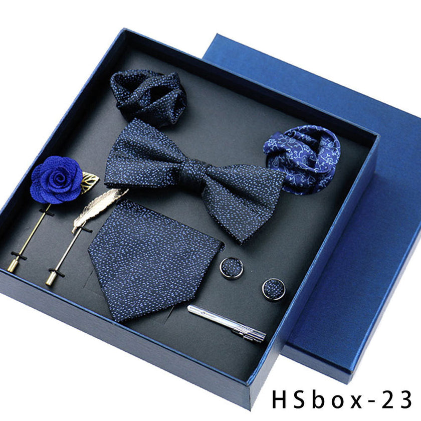 8-Piece Men's Formal Wear Gift Box Set – Bow Tie, Pocket Square, Cufflinks & Tie Clip | Canada & USA