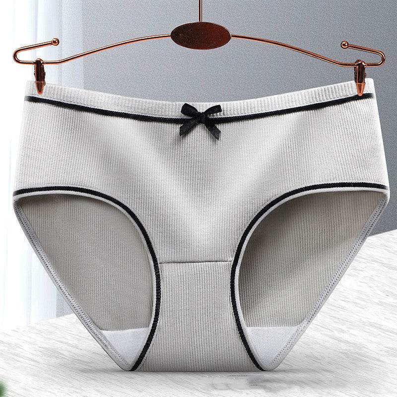 Women's Fashion Casual Threaded Mid-rise Shorts underpant 8pcs