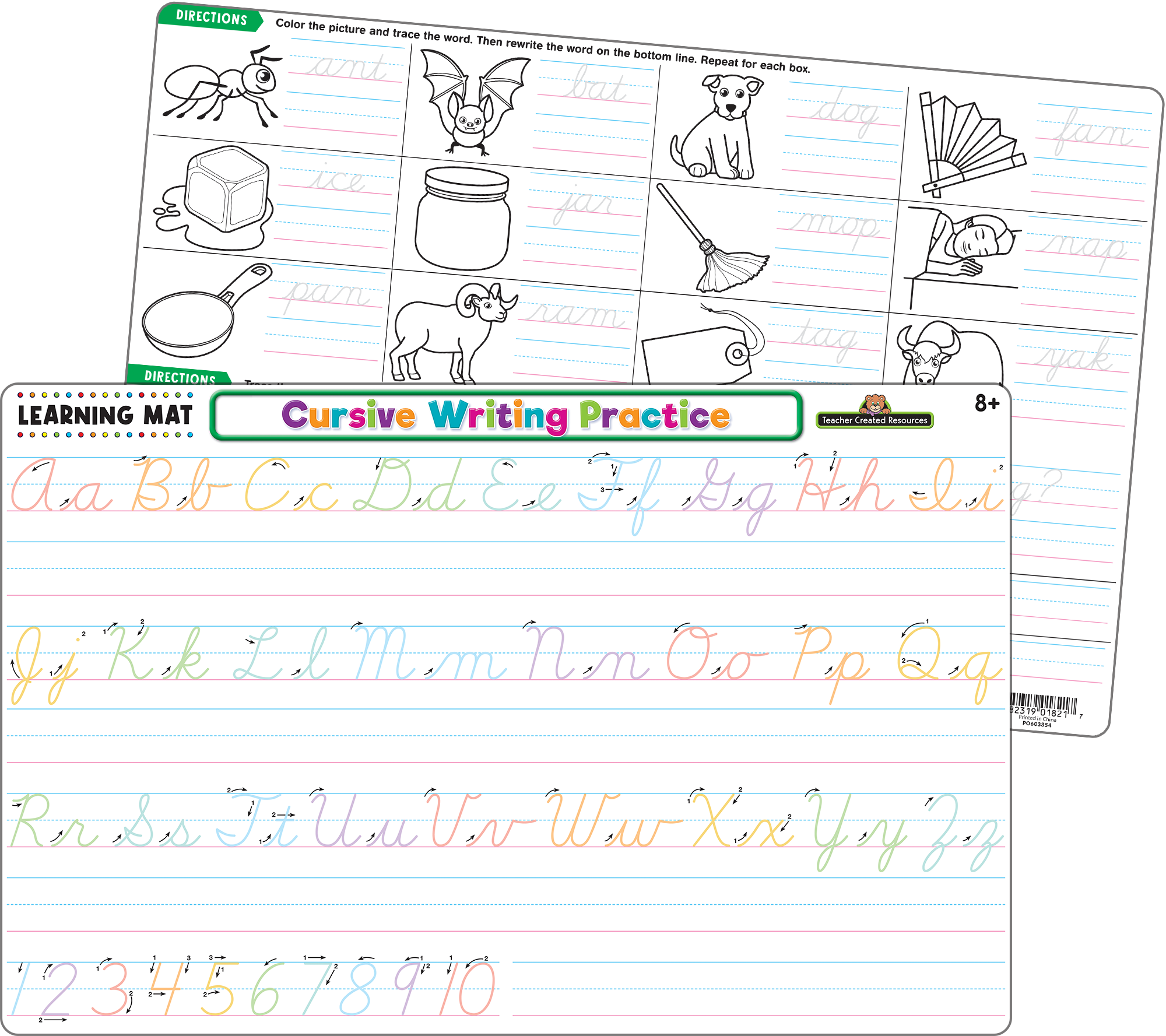 Teacher Created Resources - Cursive Writing Practice Learning Mat - Large Table Mat
