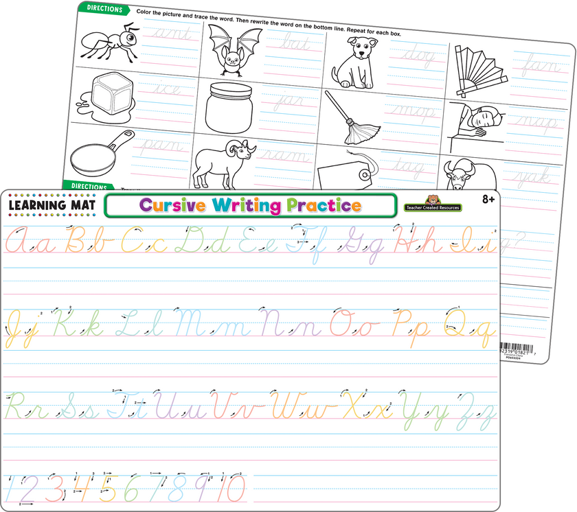 Teacher Created Resources - Cursive Writing Practice Learning Mat - Large Table Mat