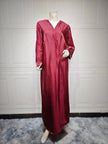 Muslim Bright Silk Satin Batwing Sleeve Robe