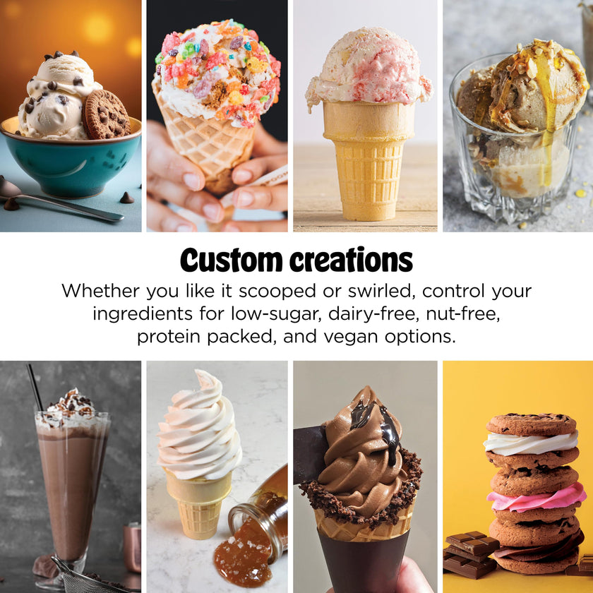 Ninja CREAMi Swirl Ice Cream and Soft Serve Maker, Sorbet, Milkshake, Frozen Yogurt, Low Calories Program & More, 13-in-1, Soft Serve Handle & (2) CREAMi Swirl 16oz Pints, For Kids & ALL ages, NC701C 🍁 All In One Marketplace Canada