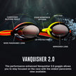 Speedo Vanquisher 2.0 Mirrored Swim Goggles, Panoramic, Anti-Glare, Anti-Fog with UV Protection, Horizon Blue, 1SZ 🍁 All In One Marketplace Canada