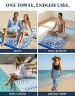 Lane Linen Turkish Beach Towels Set of 6, Oversized Beach Towel, Lightweight Beach Essentials for Women, Large Pool Towel, Absorbent & Quick Dry, Sand Free Beach Towel, 39