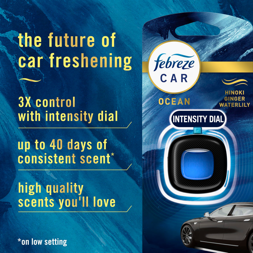 Febreze Car Ocean Scent Air Freshener Vent Clip, 2.2 mL, Pack of 4 🍁 All In One Marketplace Canada