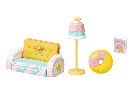 Sanrio: LittleTwinStars PASTEL SWEETS ROOM (1 Random Box) (Re-ment Blind Box)