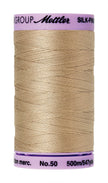 Mettler  Silk-Finish 50wt Solid Cotton Thread 547yd/500M Straw