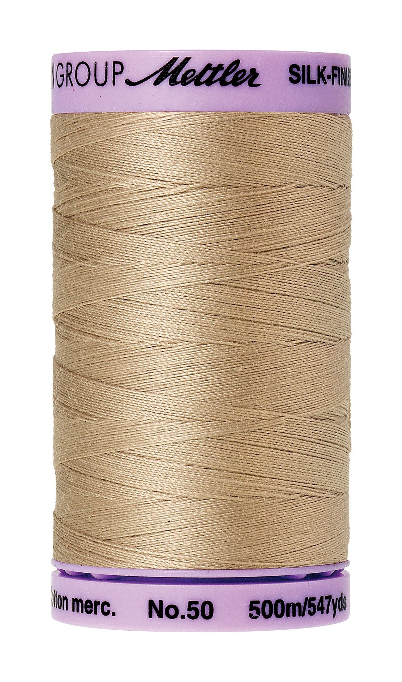 Mettler  Silk-Finish 50wt Solid Cotton Thread 547yd/500M Straw