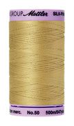 Mettler  Silk-Finish 50wt Solid Cotton Thread 547yd/500M New Wheat
