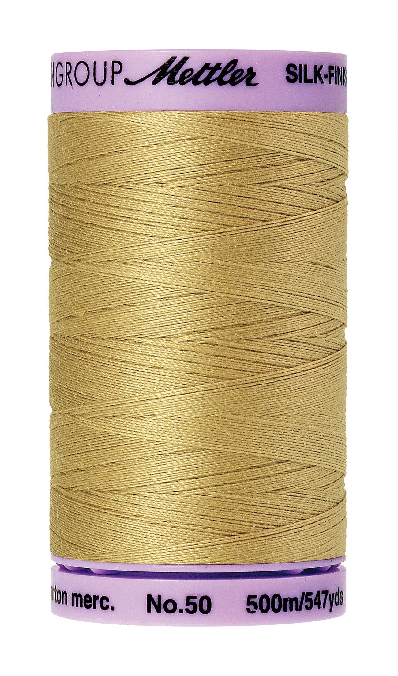 Mettler  Silk-Finish 50wt Solid Cotton Thread 547yd/500M New Wheat