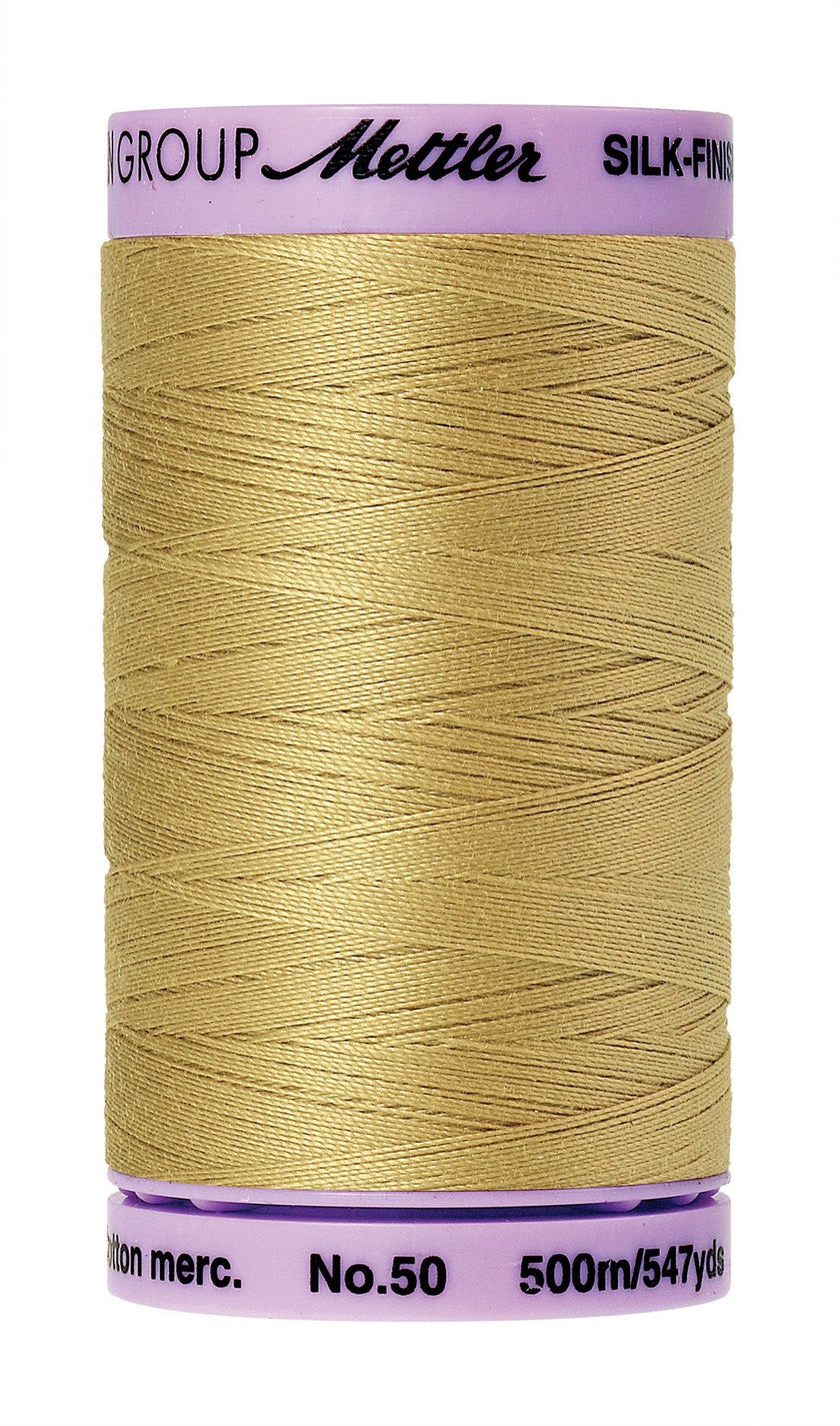 Mettler  Silk-Finish 50wt Solid Cotton Thread 547yd/500M New Wheat