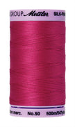 Mettler  Silk-Finish 50wt Solid Cotton Thread 547yd/500M Fuschia