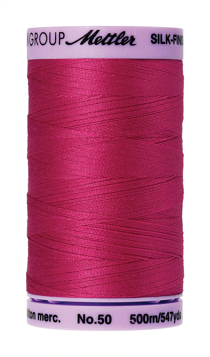 Mettler  Silk-Finish 50wt Solid Cotton Thread 547yd/500M Fuschia
