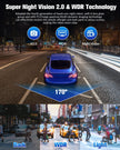 Dash Camera for Cars, 4K Dash Cam Front and Rear, Triple Car Camera with 32GB Card,Built-in IR Night Vision,2.0'' IPS Screen,170°Wide Angle,WDR,HDR,G-Sensor,24H Parking Mode, Loop Recording 🍁 All In One Marketplace Canada