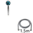 Propeller Driven Shower Head With Stop Button And Cotton Filter Turbocharged High Pressure Handheld Shower Nozzle