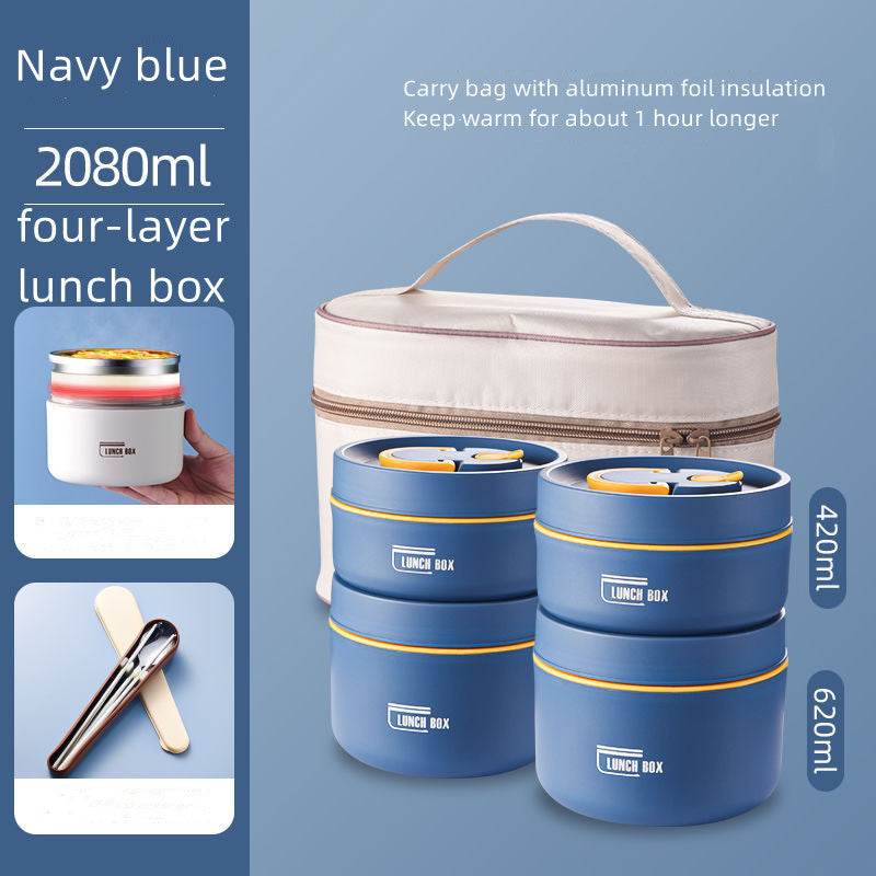 Portable Self-heating Japanese Multi Layer Thermal Insulated Lunch Box for Adult.