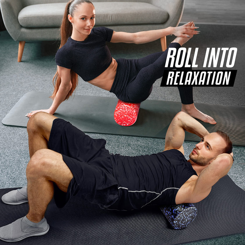 Yes4All High-Density EPP Round Back Roller Foam, Foam Roller for Yoga, Pilates & Stretching - 12, 18, 24, 36 inch 🍁 All In One Marketplace Canada