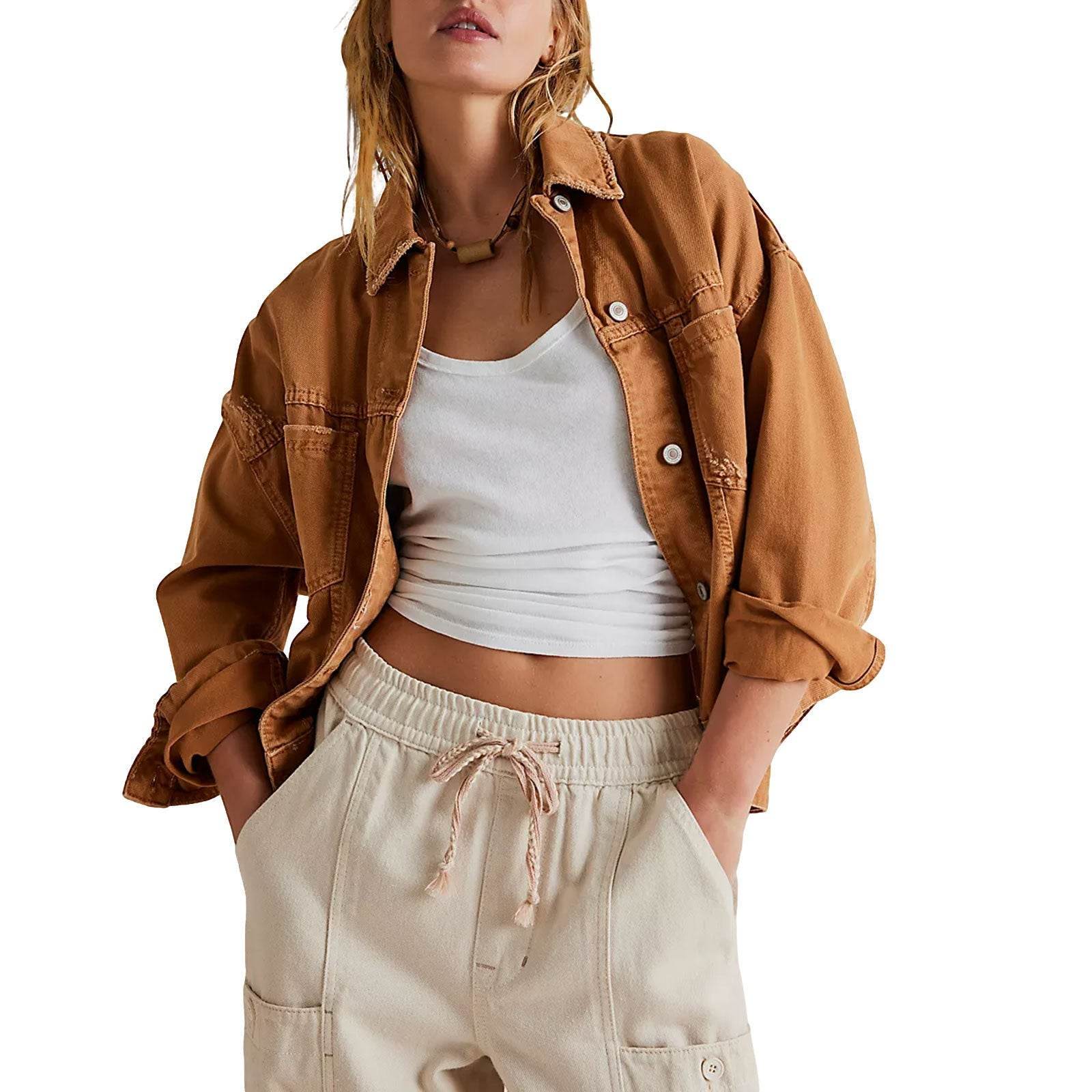 Women's Loose Denim Jacket Casual Fashion Outerwear
