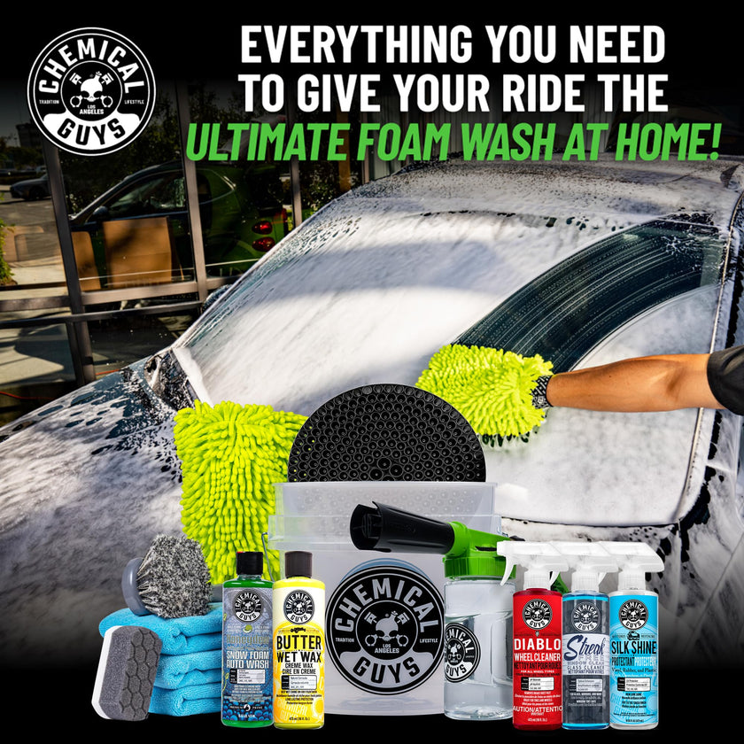 Chemical Guys 14-Piece Arsenal Builder Car Wash Kit with Foam Gun, Bucket and (5) 473 ml Car Care Cleaning Chemicals (Works w/Garden Hose) 🍁 All In One Marketplace Canada