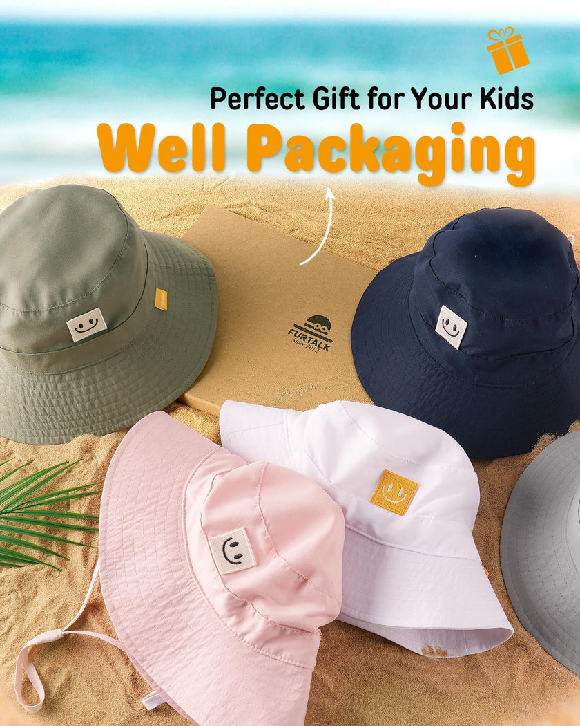 FURTALK Baby Sun Hat Smile Face Toddler Boys Girls Bucket Hat for Kids 0-5 Years 🍁 All In One Marketplace Canada