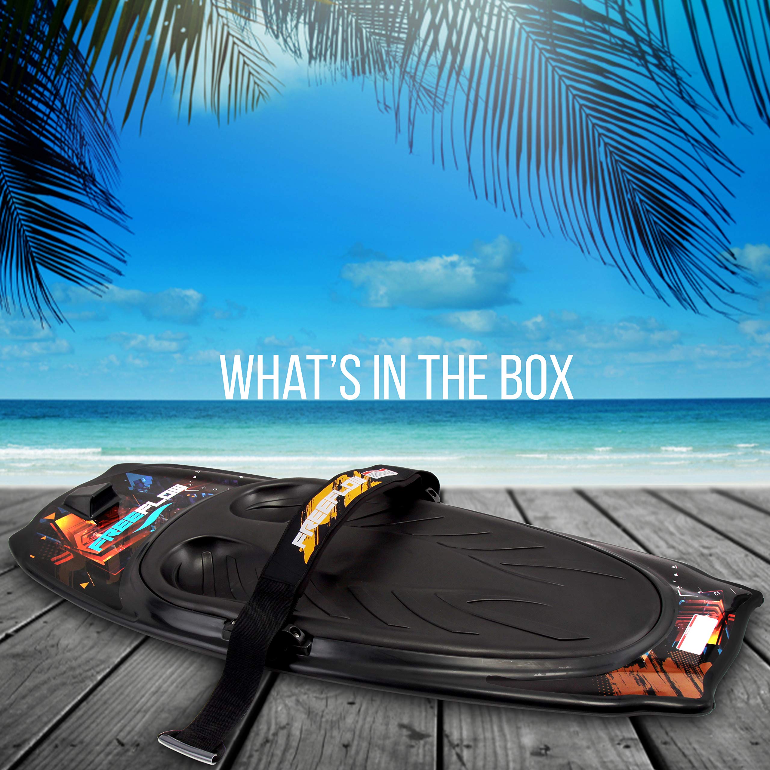 Water Sport Kneeboard with Hook for Kids & Adults, Kneeboard with Strap for Boating, Waterboarding, Kneeling Boogie Boarding, Knee Surfing, (SLKB20), Black/red 🍁 All In One Marketplace Canada