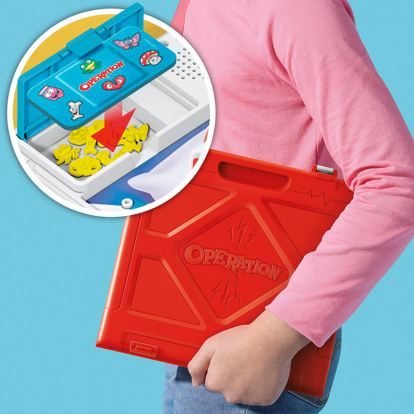 Operation Electronic Board Game with All-in-One Carrying Case | 2 Ways to Play | Ages 6+ | 1+ Players | 10 Mins. | Fun Kids Games (English & French) 🍁 All In One Marketplace Canada