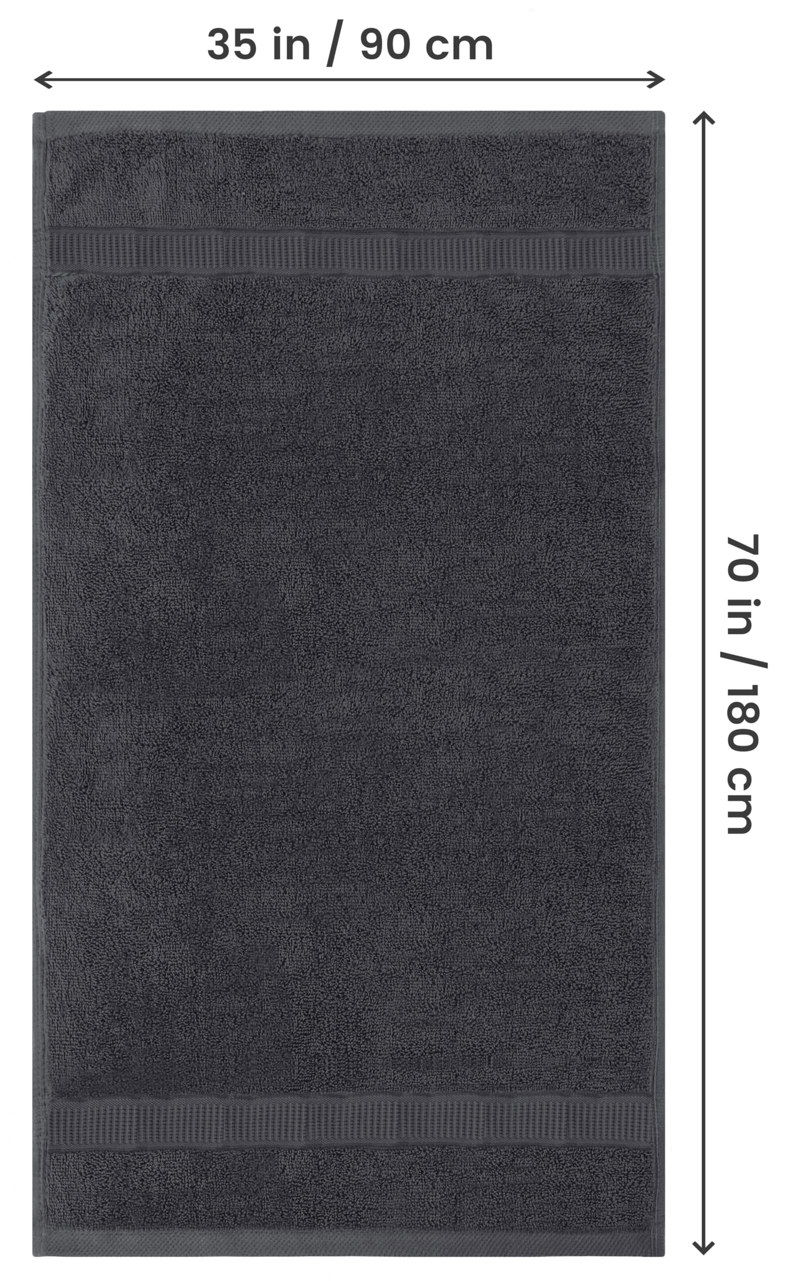 Utopia Towels Luxurious Jumbo Bath Sheet, 35 by 70 Inches, 600 GSM 100% Ring Spun Cotton, Highly Absorbent and Quick Dry Extra Large Bath Towel, Super Soft, Grey, 2 Pack 🍁 All In One Marketplace Canada