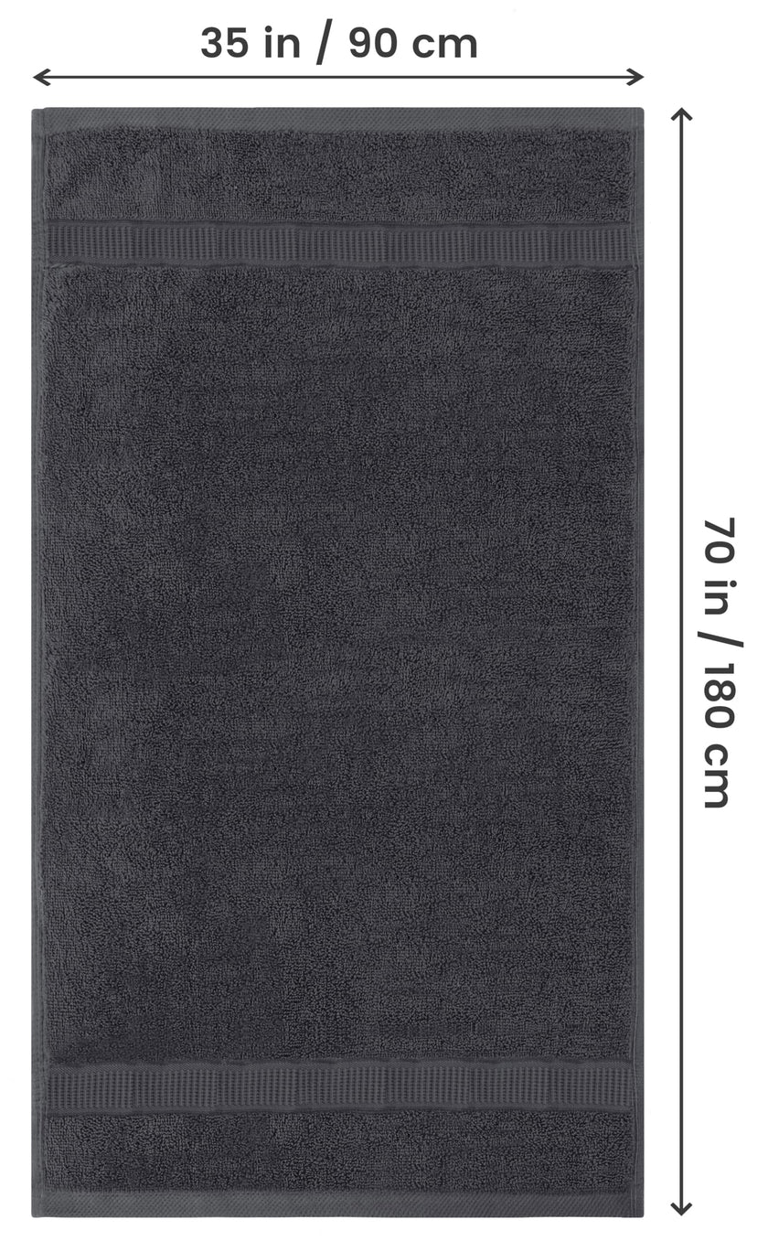 Utopia Towels Luxurious Jumbo Bath Sheet, 35 by 70 Inches, 600 GSM 100% Ring Spun Cotton, Highly Absorbent and Quick Dry Extra Large Bath Towel, Super Soft, Grey, 2 Pack 🍁 All In One Marketplace Canada