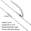 Stainless Steel Vacuum Vapor Plating 18K Gold Color Protection Lip Chain Necklace