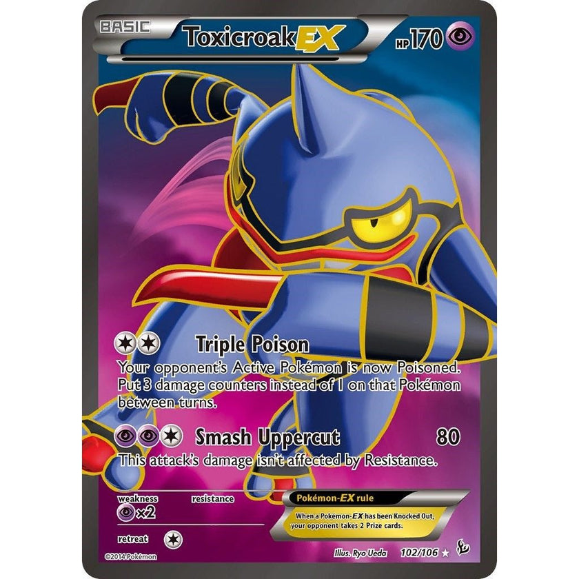 Toxicroak EX (102 Full Art) (102/106) (FLF)