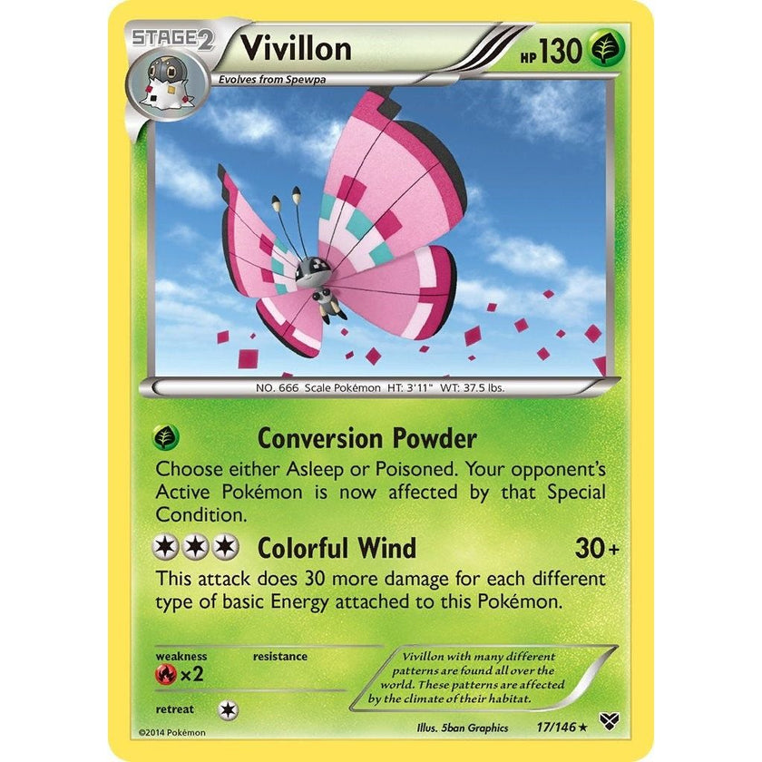 Vivillon (Meadow [Pink]) (17/146) (XY)