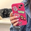 Embroidered Love Cherry Patch iphone Case women