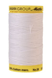 Mettler Silk-Finish 28wt Solid Cotton Thread 275YD White
