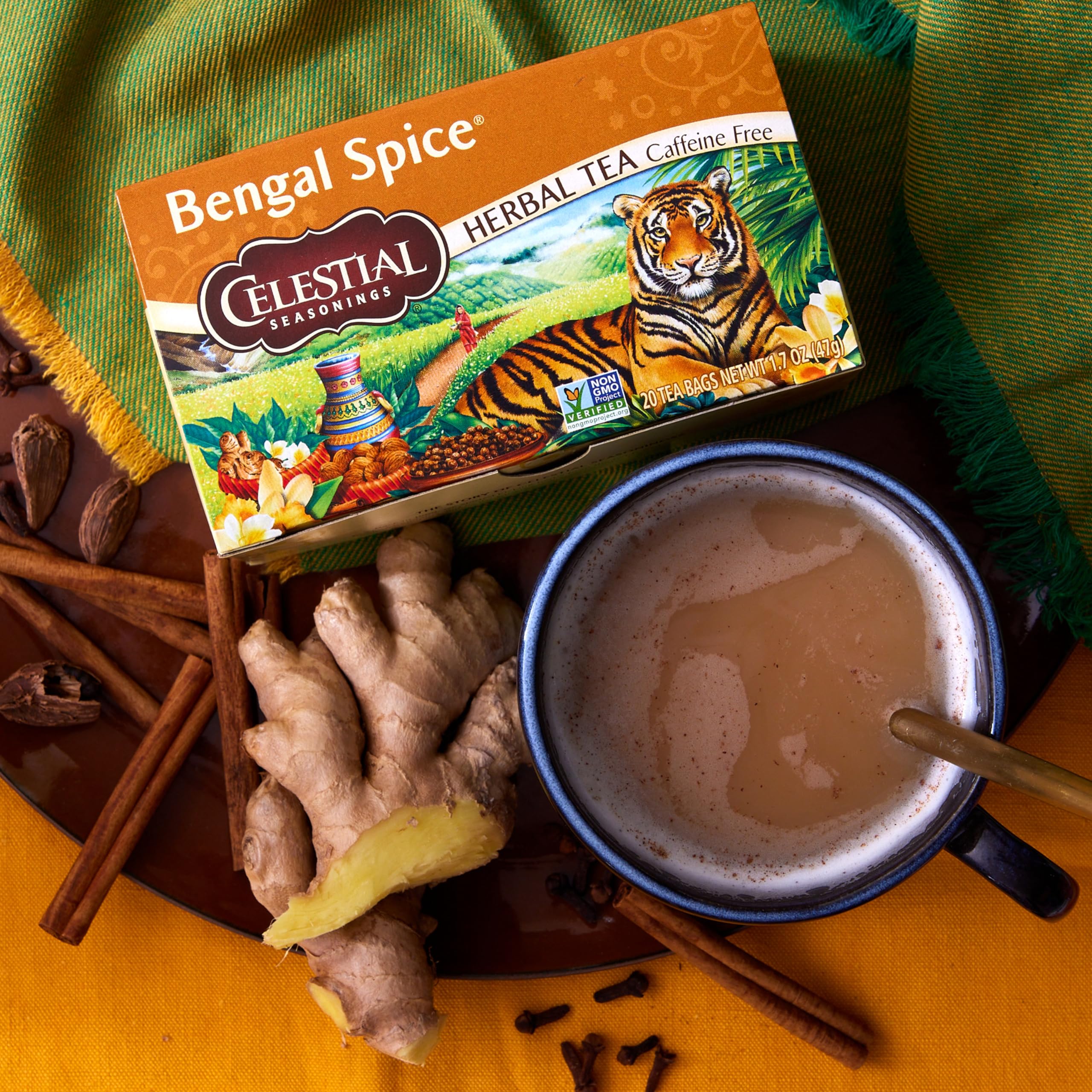 Celestial Seasonings Bengal Spice Herbal Tea, Caffeine Free, 20 Tea Bags Box, 6-Pack 🍁 All In One Marketplace Canada