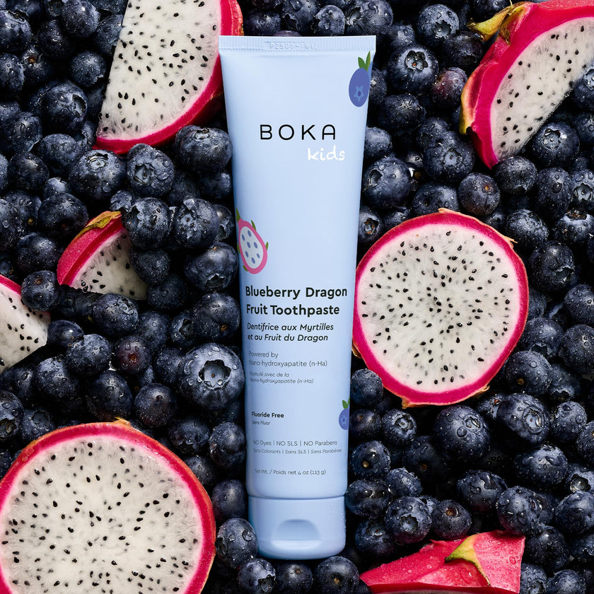 Boka Fluoride Free Toothpaste Nano Hydroxyapatite Toothpaste - Blueberry Dragon Fruit Flavor, 4 oz 1Pk US Manufactured 🍁 All In One Marketplace Canada