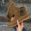 Button Design Ankle Boots For Women Autumn And Winter