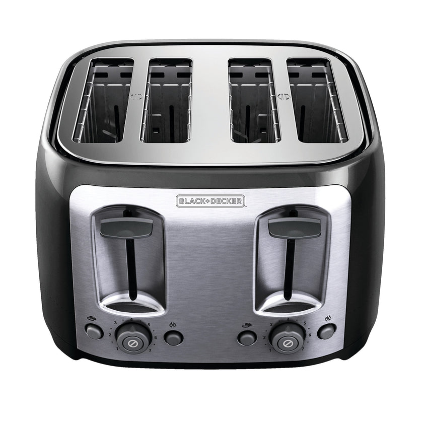 BLACK+DECKER Toaster, 4 Slice, Extra Wide Slots for Bagels and Artisan Breads, Black, TR1478BD 🍁 All In One Marketplace Canada