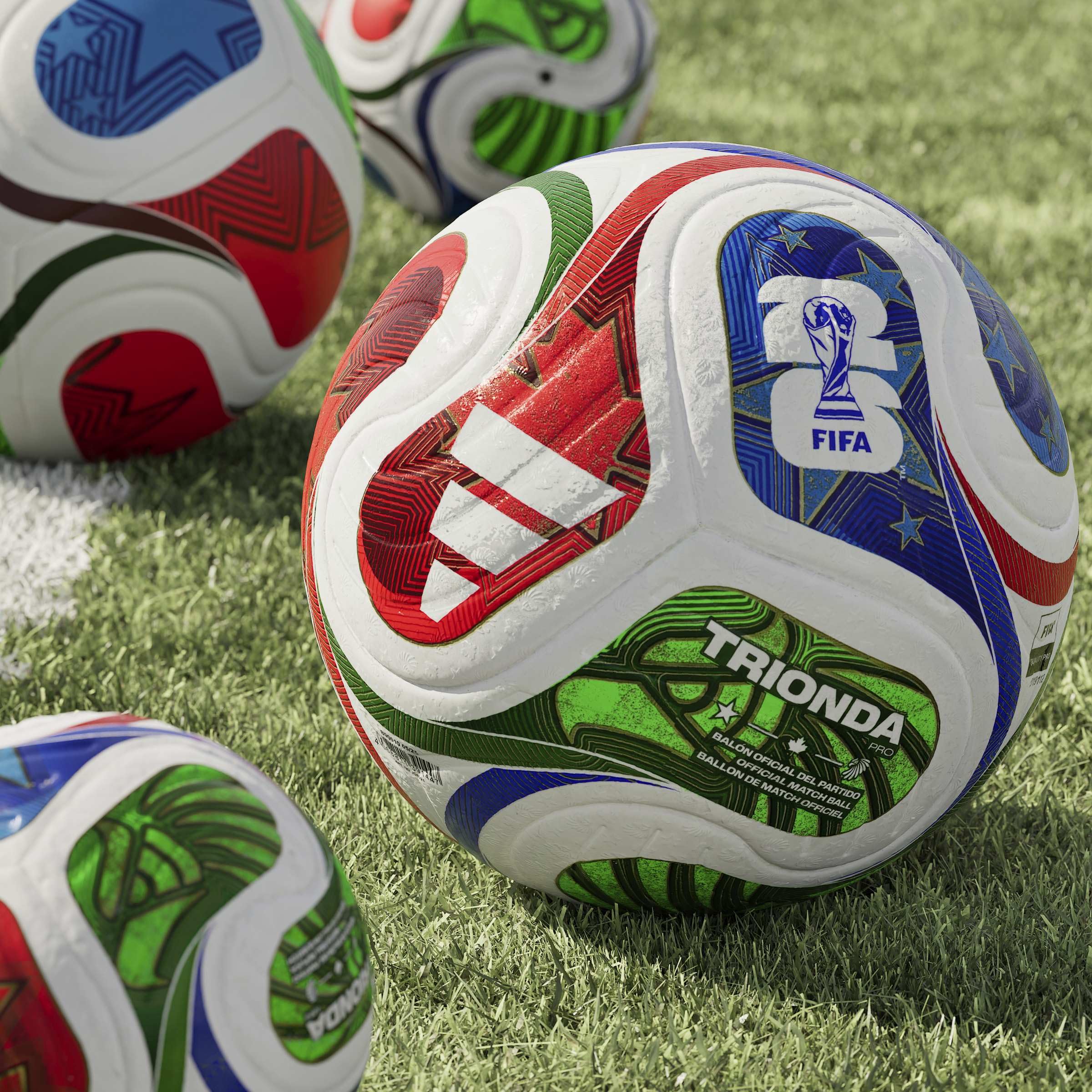 Adidas Unisex-Adult World Cup Pro Soccer Ball, White/Solar Blue/Red/Flash Lime, 5 🍁 All In One Marketplace Canada