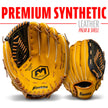 Franklin Sports Baseball and Softball Glove - Fieldmaster Adult + Youth Baseball Gloves - Men's + Women's Infield + Outfield Mitt - Right Hand Throw - 13