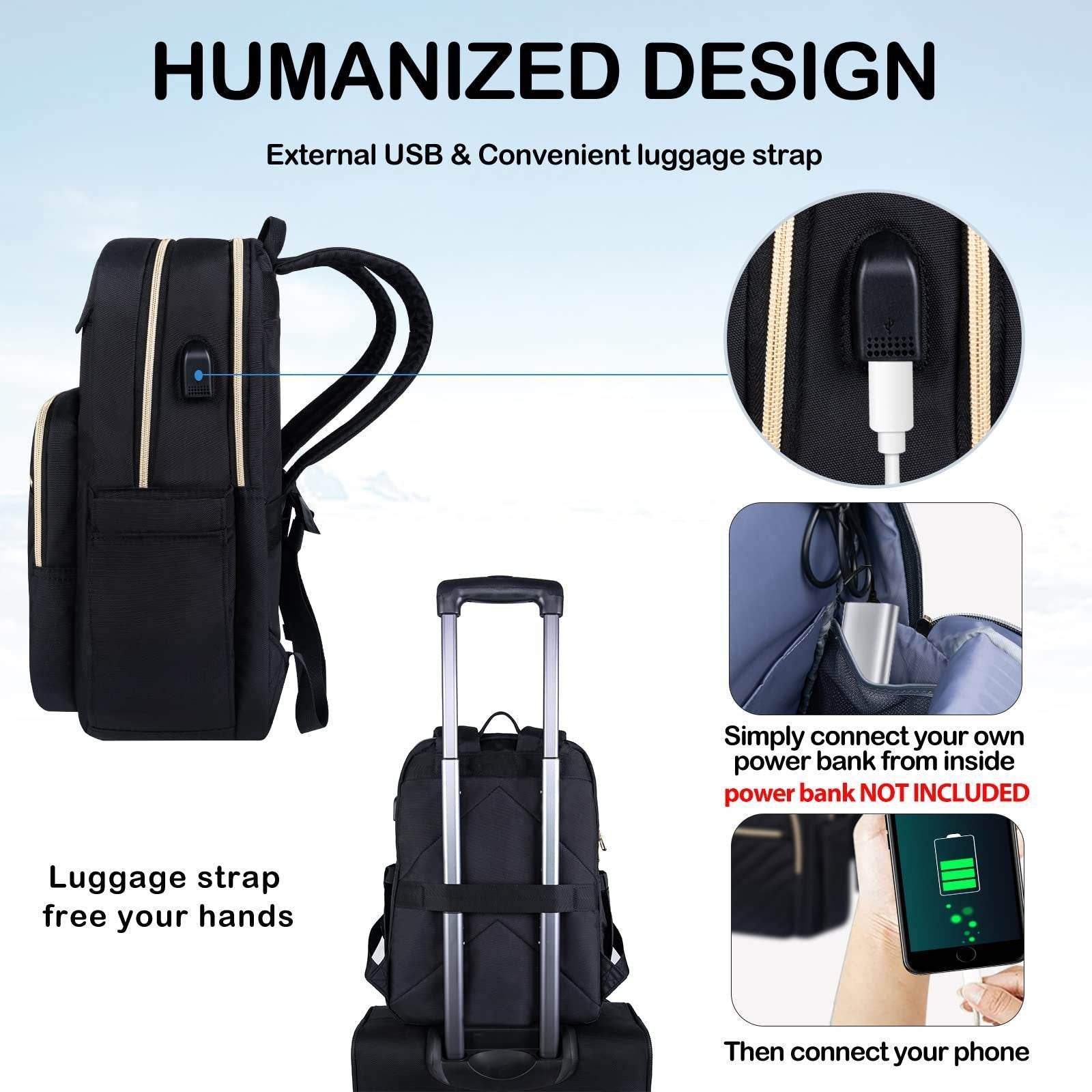 Plain Large Capacity College and High School Backpack