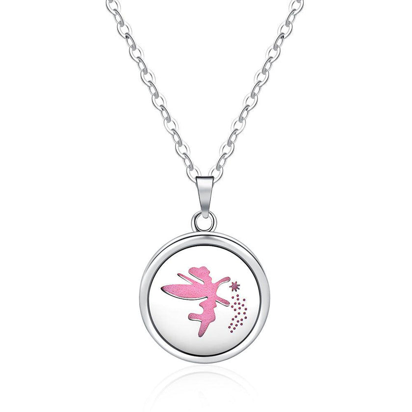 Open Round Hollow Perfume Box Necklace