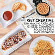 Nostalgia MyMini Personal Electric Waffle Maker, 5-Inch Cooking Surface, Waffle Iron for Hash Browns, French Toast, Grilled Cheese, Quesadilla, Brownies, Cookies, Aqua 🍁 All In One Marketplace Canada