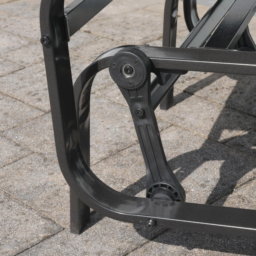 Sojag Belle Patio Glider Chair with Heavy-Duty Steel Frame and PVC-Coated Fabric, Easy-Glide Outdoor Patio Rocking Chair, Dark Grey 🍁 All In One Marketplace Canada
