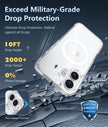 FNTCASE for iPhone 16 Case Clear: Magnetic Phone Cases with Screen Protector Drop Proof Compatible with Magsafe Slim Anti Yellowing Rugged Shockproof Protective Cell Cover (A-Clear Magnetic) 🍁 All In One Marketplace Canada