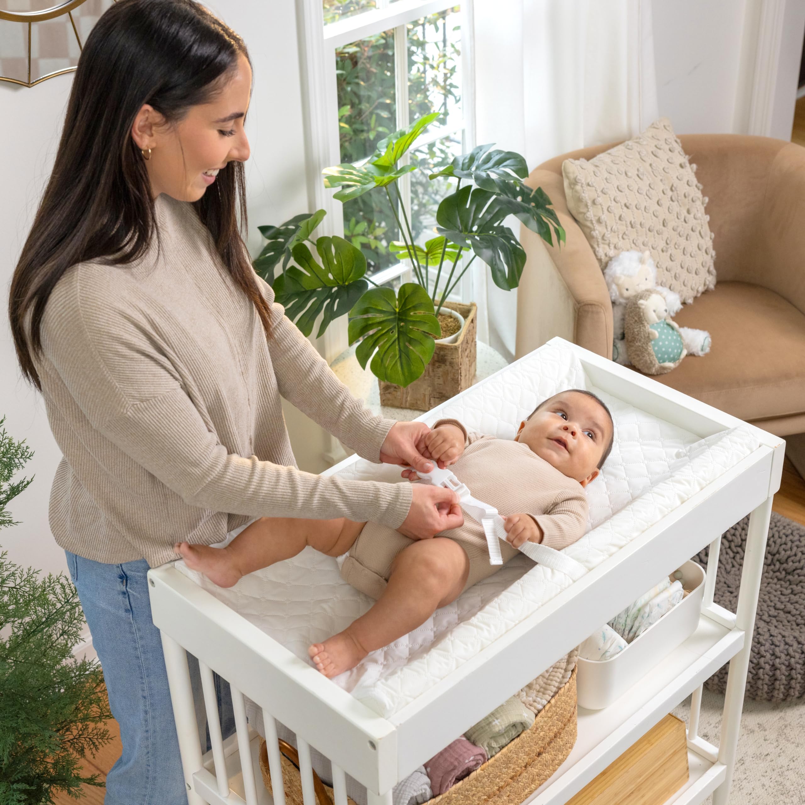 Summer by Ingenuity Contoured Changing Pad Includes Waterproof Changing Liner and Safety Fastening Strap with Quick-Release Buckle 🍁 All In One Marketplace Canada