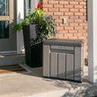 LIFETIME 25 Gallon Outdoor Storage Cube, Deckbox, Brown lid, Storage Box for Gardening Tools, Pool Supplies, Patio Furniture & More 🍁 All In One Marketplace Canada