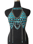Rhinestone Lingerie – Tassel Fringe Body Chain Accessory for Nightclub