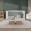 Dream On Me Synergy 5-in-1 Convertible Crib in White, Greenguard Gold Certified, BSA Certified, 3 Mattress Height Settings, Classic Nursery Furniture 🍁 All In One Marketplace Canada