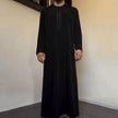 Long Sleeve Embroidered Hooded Men's Muslim Robes