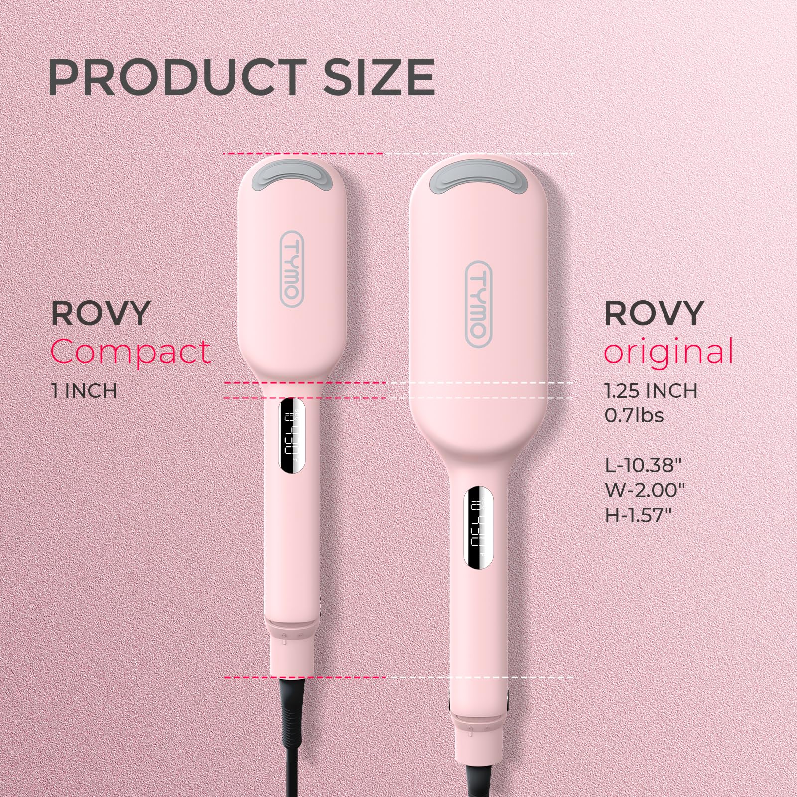TYMO ROVY Hair Waver Curling Iron, 3-Barrel Ionic Hair Curler with 9 Heat Settings, Beach Waves Crimper for Women, Travel-Friendly, Anti-Scald, Fast Heating, Easy to Use, Pink, 1 inch 🍁 All In One Marketplace Canada